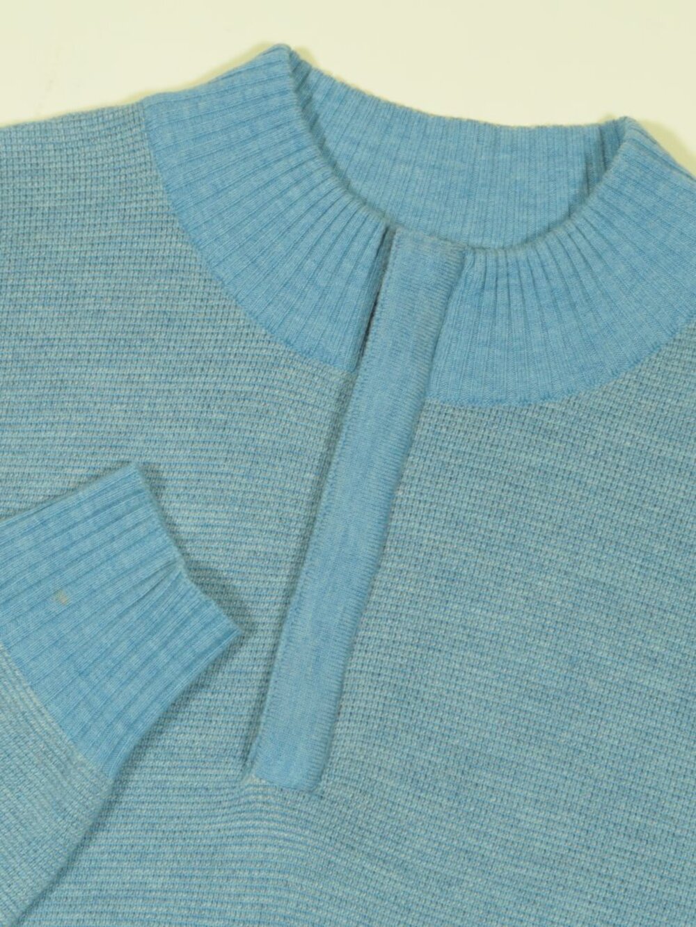 Peter Millar Merino Wool Sweater Mens 2XL BLue Knit 1/4 Zip Mock Neck Pullover